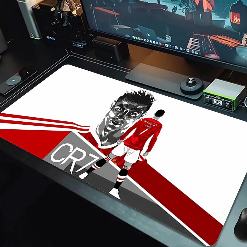 C.Ronaldo Color Mouse Pad Large Gaming Table Cushion Non-slip Laptop Tablet Big Mousepad XXL Mat Mini PC Playmat With Lock edge