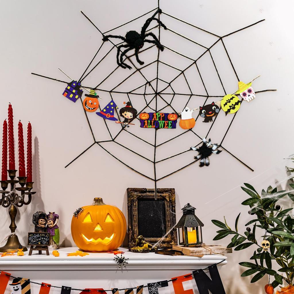 Halloween Spider Web Decoration Backdrop Versatile Creative Hanging Ornament Decor for