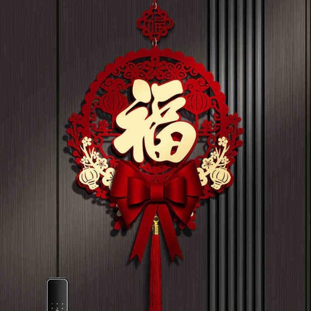 Fu Character New Year Pendant New Year theme Craft Hanging Tassels Traditional Ornament Door Ornament Lunar New Year Decoration