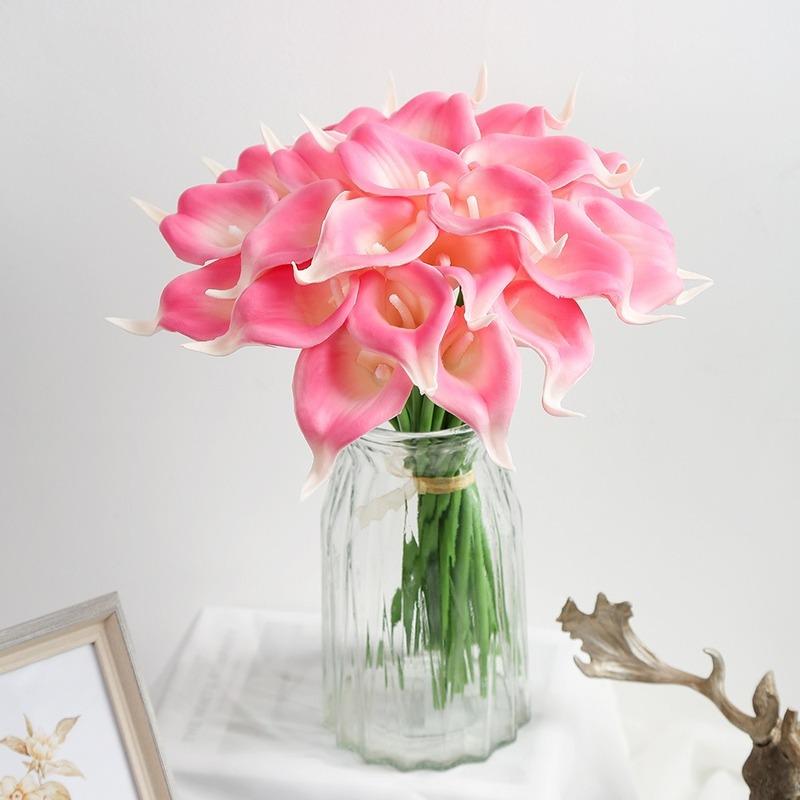 10 шт., настоящие сенсорные Каллы, искусственные цветы, букет Каллы для свадьбы, свадебный домашний цветок, украшение