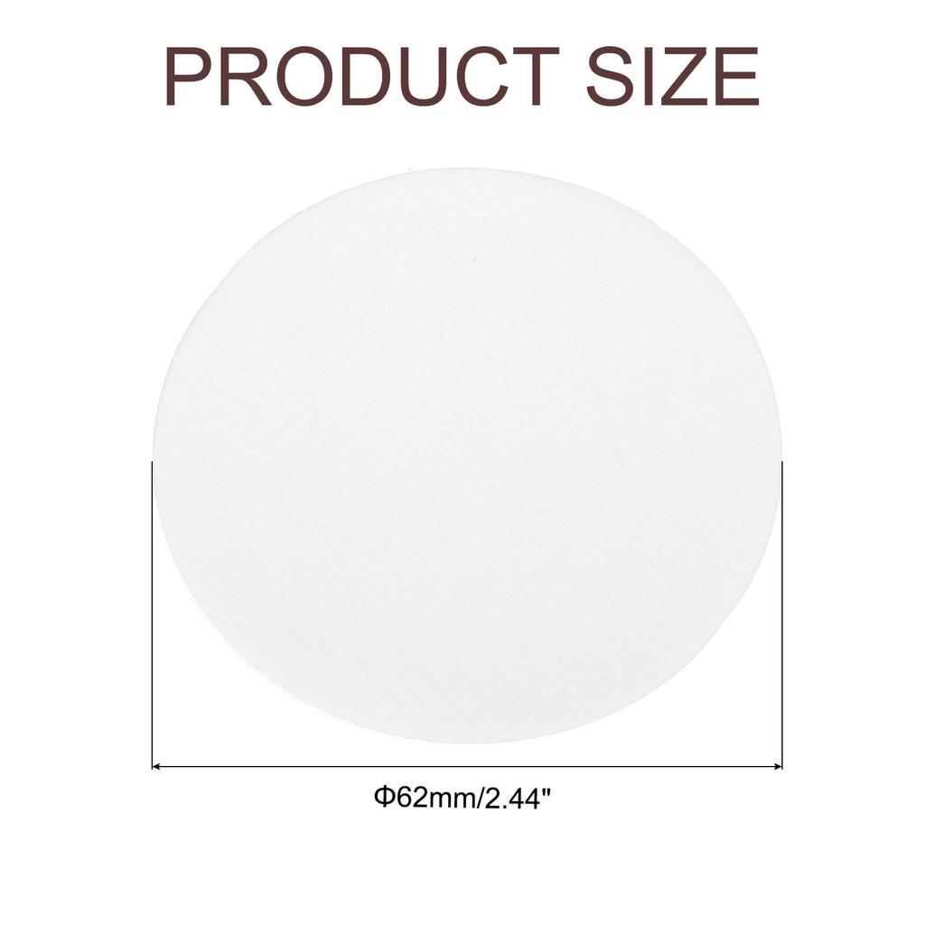 Uxcell 600-Pack 62mm Disposable Round Paper Coffee Filters, White, for Home and Office Pour-Over and Drip Coffee Makers