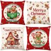 Christmas Decoration Pillowcase Gingerbread Man Candy Christmas Stick Pattern Design Sofa Cushion Suite Home Decoration