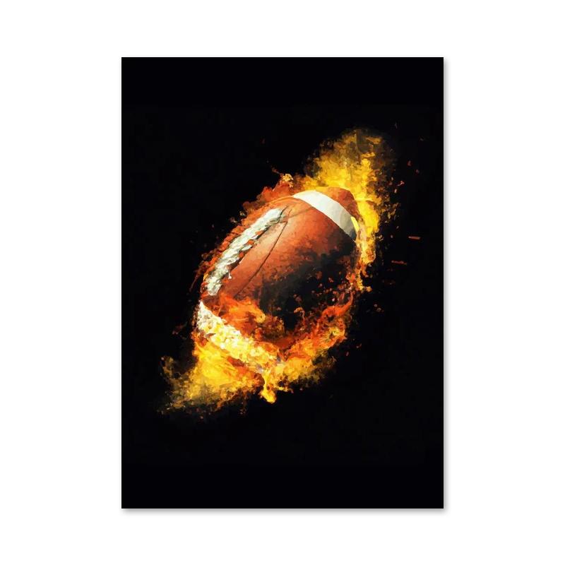 Абстрактная акварель баскетбол футбол бейсбол плакат печать спорт холст картины настенные художественные картины для комнаты домашний декор