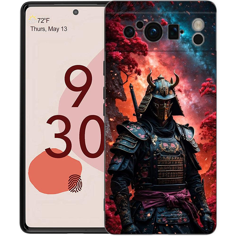 Японский Самурайский Искусство Чехол для Телефона Для Google Pixel 9 8 9A 8A 7 7A 6 Pro XL 6A 5G Черный Мягкий Задник Роскошный ТПУ Чехол