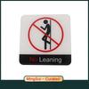 Acrylic Creative Signage No Leaning Sign Wall Label Sticker Warning Badge for Railings Fences Billboards Elevator Schools Parks Residential Areas