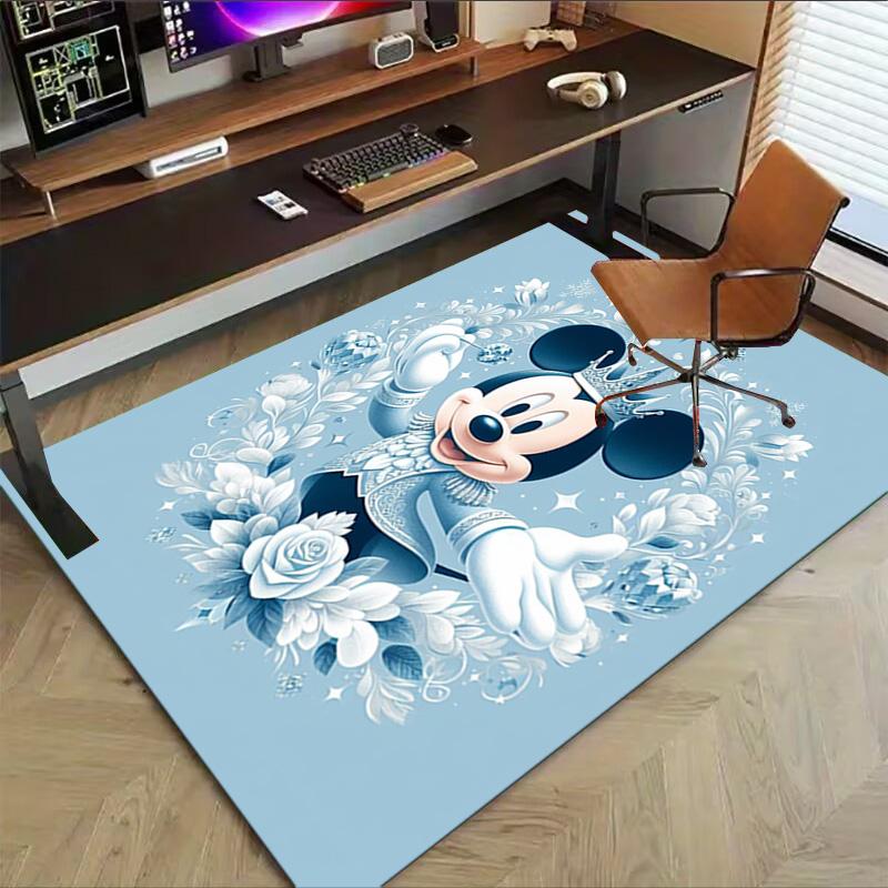 Mickey Mouse Winter Wonderland Carpet For Playroom Bedroom Living Room Sofa Home Decorkids Game Area Rug Nonslip Floor Mat