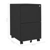 File Cabinet with Casters Anthracite 39 x 45 x 67 cm Steel