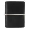 Filofax Domino Карманный органайзер Черный - Отделка под кожу, контрастная строчка, 6 колец, еженедельник, многоязычный ежедневник, 2024 (C027846-24)