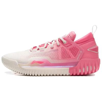 Li Ning BadFive 3 Низкая амортизация Скользкая подошва Износостойкие Низкие Баскетбольные кроссовки Мужские Лунный Розовый ABFU005-76