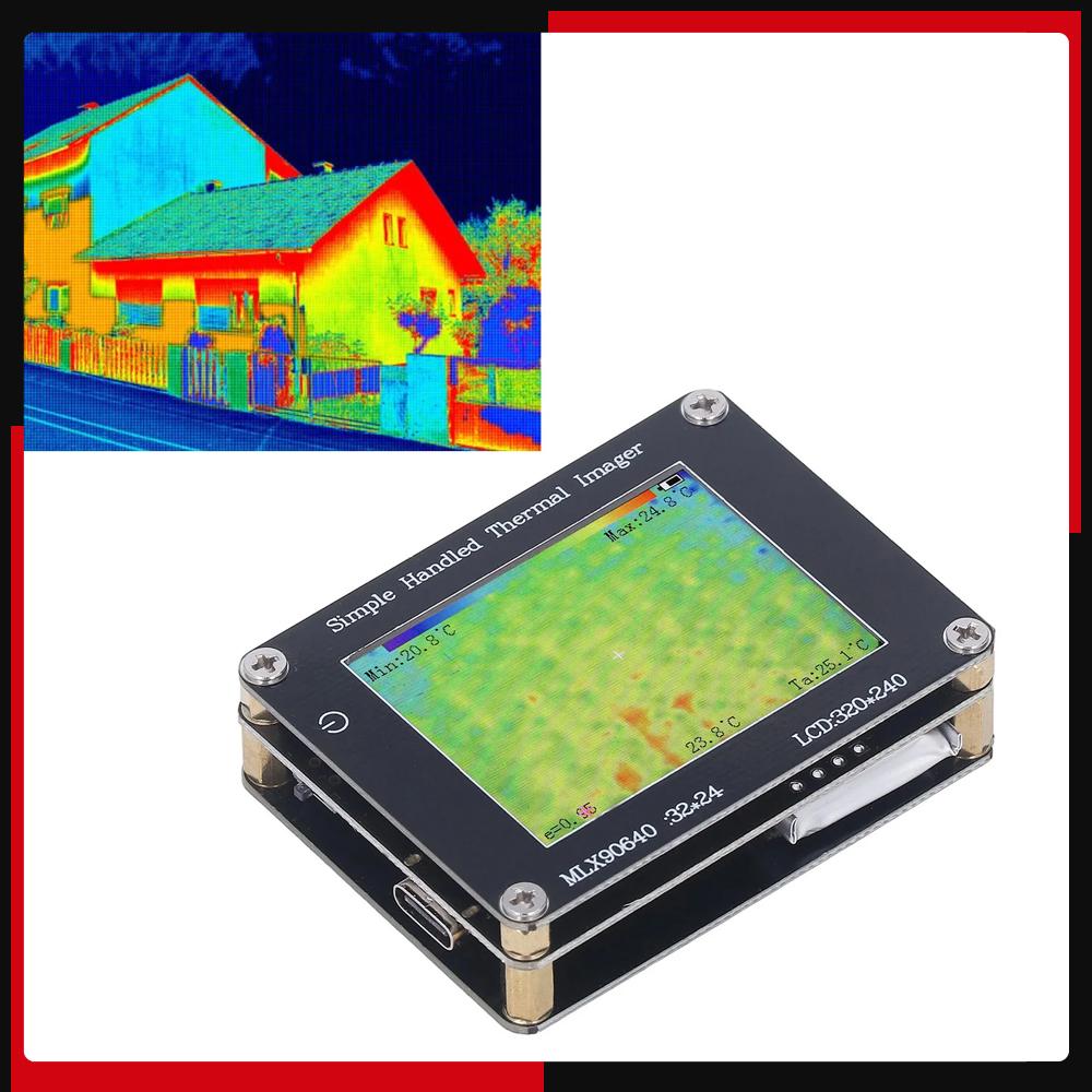2-дюймовый экран ‑ от -40 ℃ до 300 ℃ Ручной многофункциональный тепловизор Тепловизор Тепловизор Инфракрасная камера Инструменты
