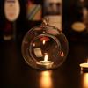 2 Pcs Hangable Crystal Glass Candle Holder Rustic Style Romantic Home Glass Candle Holder Micro Landscape Decorative Glass Balls