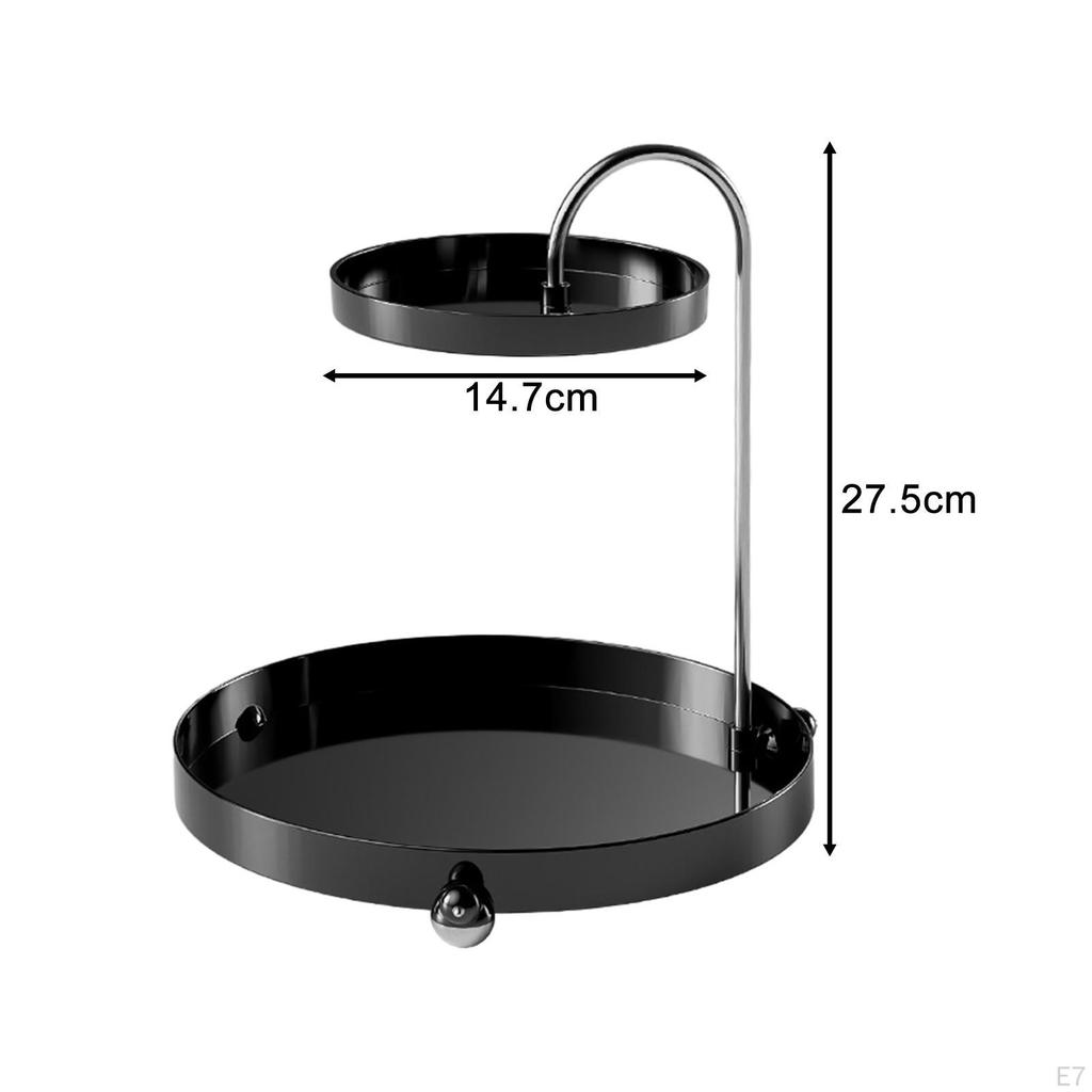Двухуровневая полка для хранения, вращающийся лоток для парфюмерной помады, кухонный органайзер для душа,