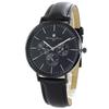 Salvatore Marra Leather Watch for Men and Selectable SM22102 x Women, Analog, Date, Calendar, Series, (Black Black)