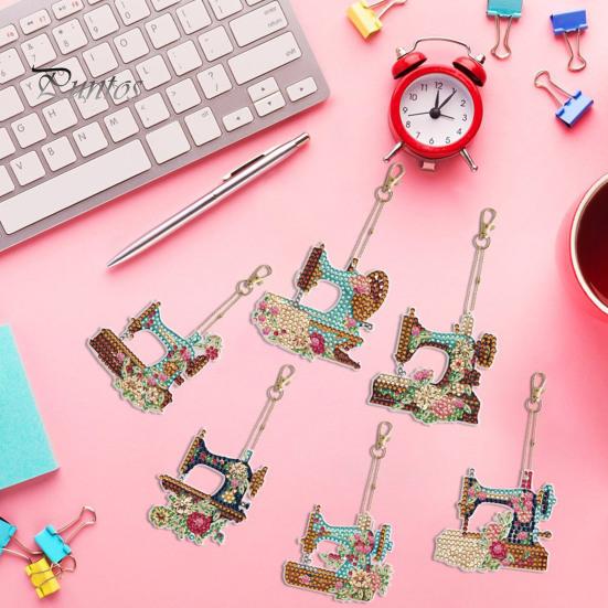 1 комплект DIY горный хрусталь картина брелок швейная машина форма кулон для украшения дома уникальный подарок