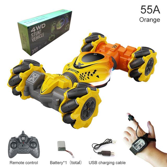 Новый 4WD RC Автомобиль Игрушка 2.4G Радио Дистанционное Управление Автомобили RC Часы Датчик Жестов Вращение Твист Трюк Дрифт Автомобиль Игрушка для Детей Подарок