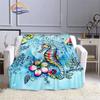 Marine Animal Sea Horse Blankets Super Soft Hippocampus Flannel Blanket Warm Lightweight Kids Bedding Sofa Chairs All Seasons