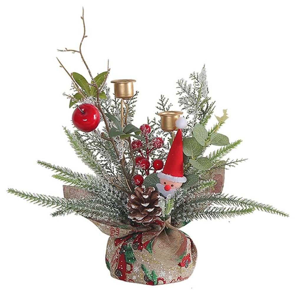 Рождественский подсвечник, декоративный металлический длинный подсвечник, тема фестиваля для украшения праздничного стола