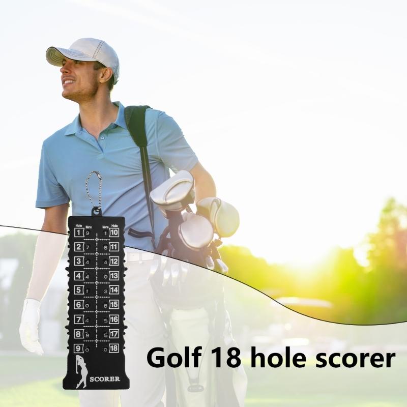 Golf Score Indicator 18 Hole Strokes Counter Handheld Scorer Digits Rectangle Keychain Golf Handy Count Shot Clickers