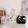 Sanrio Genuine HelloKitty Plush Pendant Cute Kt Cat School Bag Pendant Keychain Doll Present