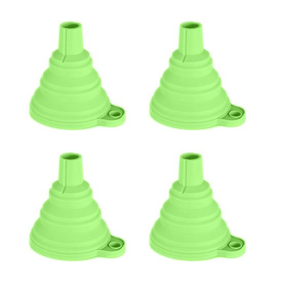 4 шт. складная силиконовая воронка для быстрой утечки жидкости, термостойкий гибкий силиконовый инструмент для заливки