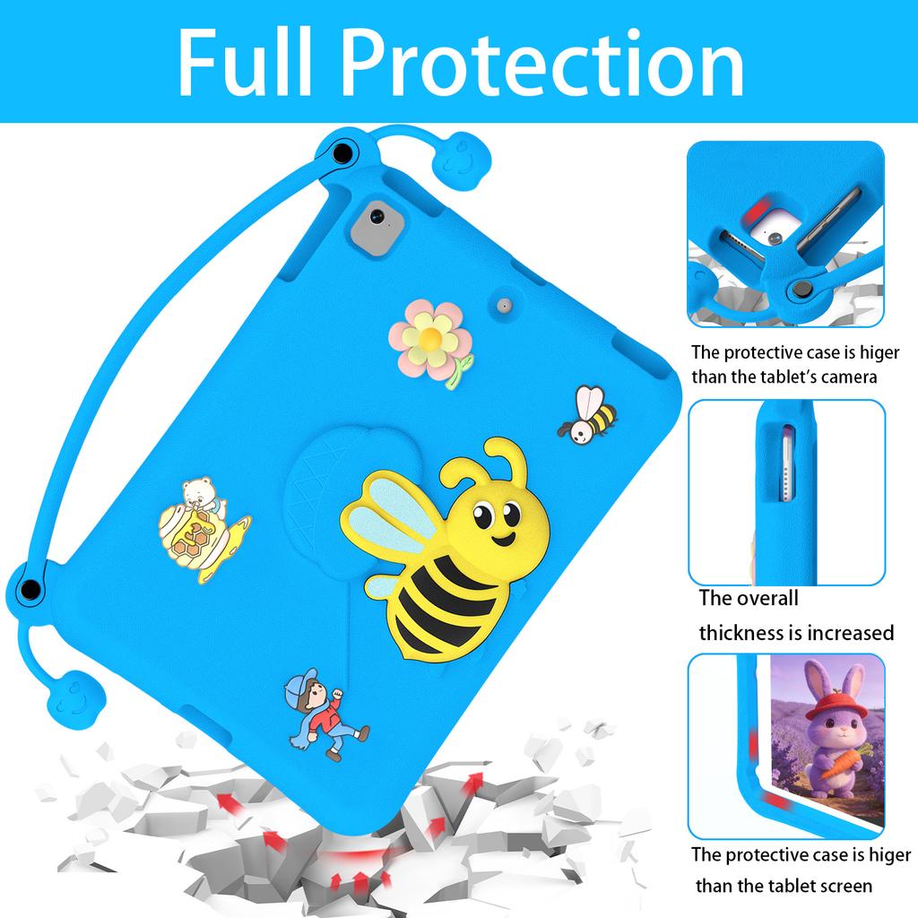 EVA Case For iPad 9.7-inch (2018) / (2017) / Pro 9.7 inch (2016) / Air 2 / Air (2013) Bee Style Kickstand Tablet Cover with Carry Handle