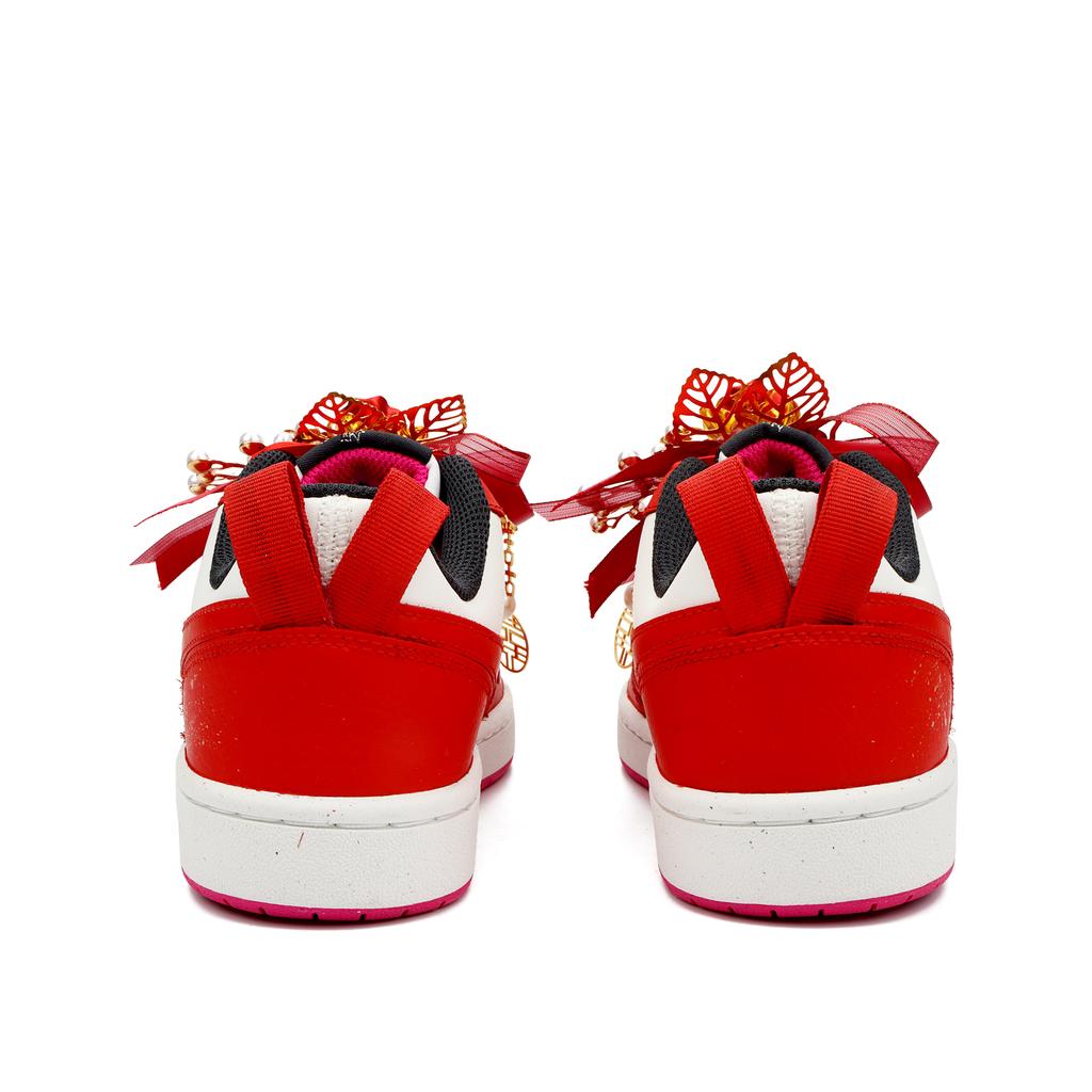 Nike Court Borough Long Lasting And Enduring Cushioning Low top Skateboard Shoes Women's Red DJ0040-100(Team900-)