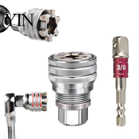 Chrome Vanadium Wrench Multi-Function Universal Socket Tool, 3/8''-3/4'' Adjustable Socket, Corrosion Resistant Self-Adjusting Ratchet Adapter