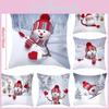 Уютная 18-дюймовая рождественская наволочка с милым Санта-Клаусом и снеговиком для праздничного очарования