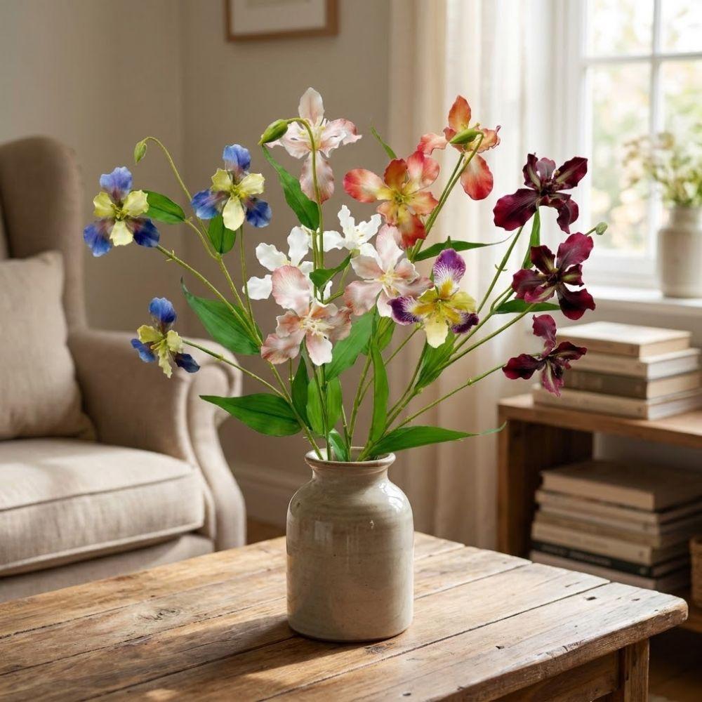 Realistic Simulation Silk Flowers Real Touch Faux Flower Luxury Fake Iris Stem Party Decor