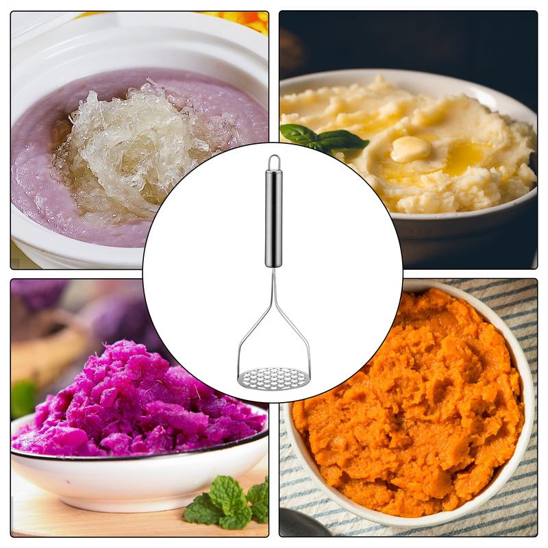 Stainless Steel Kitchen Gadget Creative Mud Press Masher Puree Juice Maker Potato Crusher Pusher Fruit Tool for Kitchen Supplies