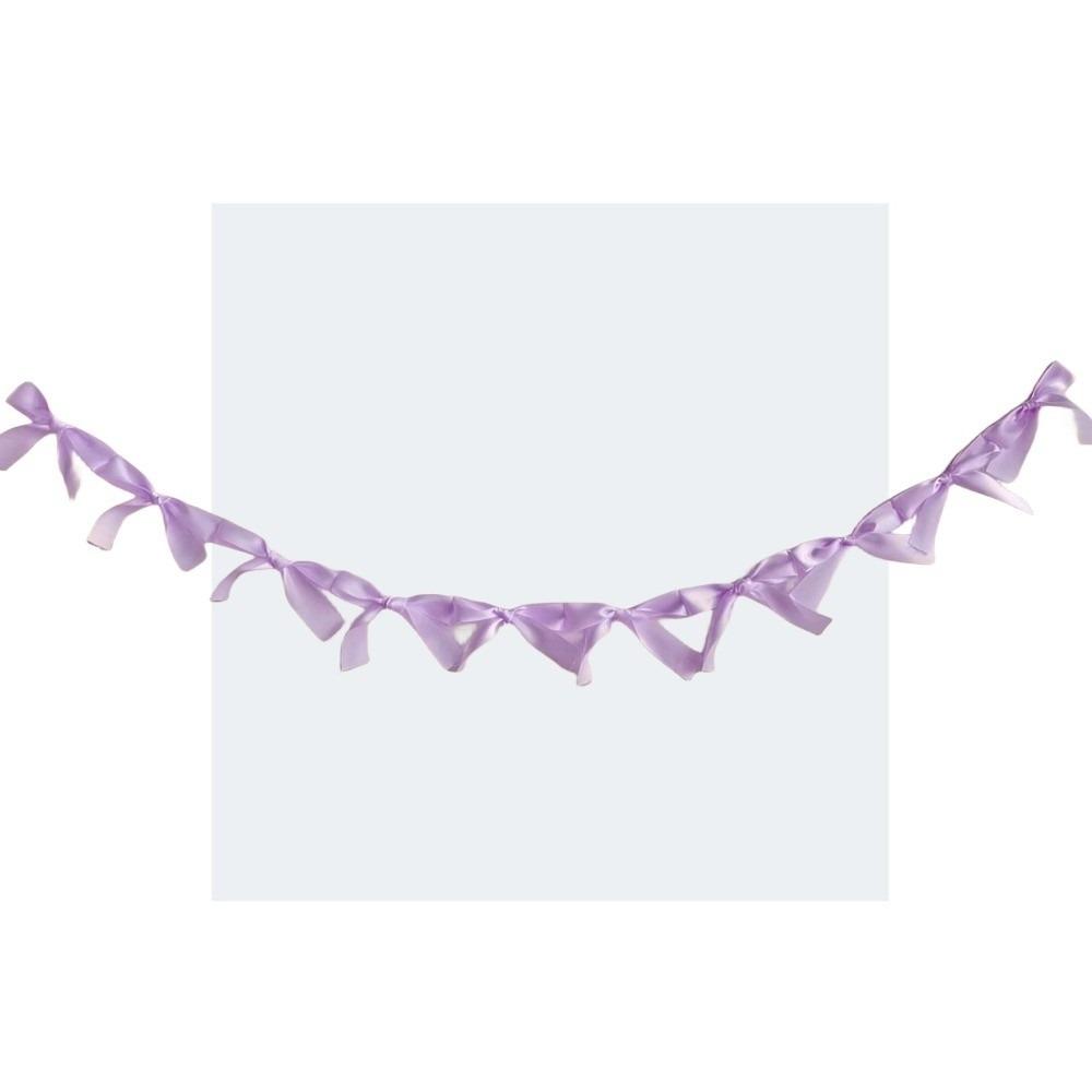 Атласная Лента с Бантами Гирлянды для Подвешивания Ручная Работа Фото Реквизит Ленточный Баннер Розовый Белый Синий Декор Детской Комнаты Баннер для Вечеринки