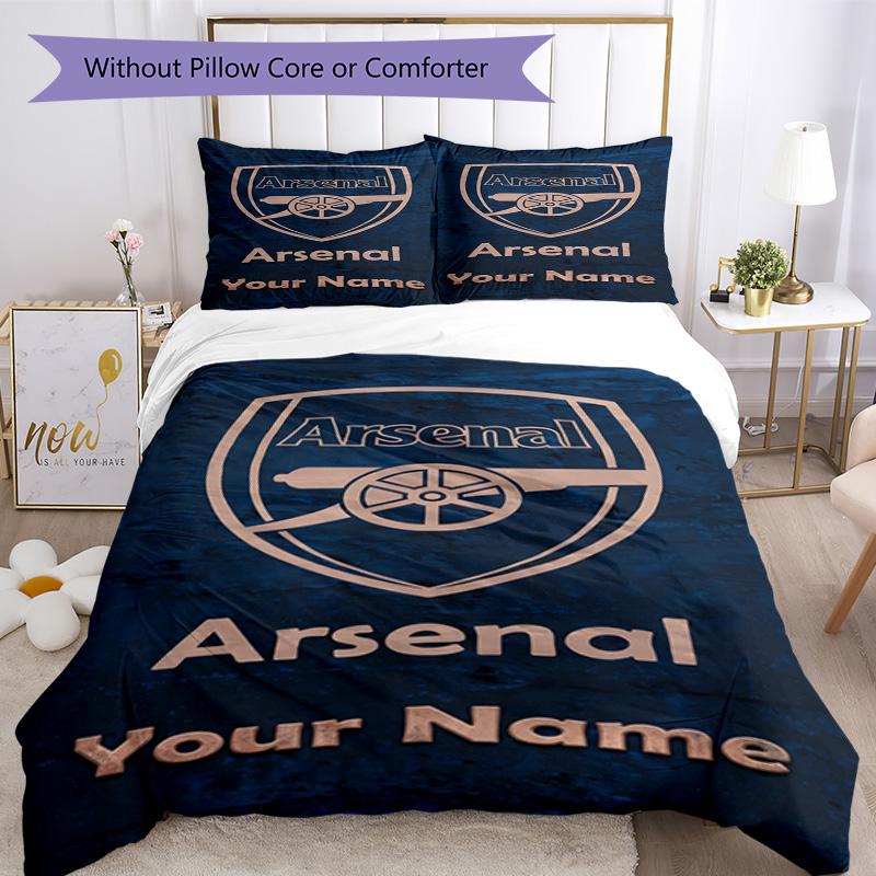 Arsenal F.c. Customize Your Name Bedding Set Suitable for Bedrooms Soft Bedding Home Decor Christmas, WeddingPerfect