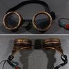 Men Fashion Steampunk Glasses Round Oversized Goggles Welding Punk Glasses Cosplay Women Eyeglasses