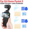 1/2Sets For DJI OSMO Pocket 3 HD Lens Protector + Screen Protector Lens Protective Film Clear Lens Screen Protector Guard