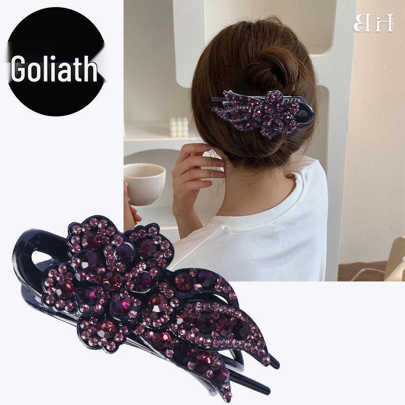 Корейская заколка-уточка со стразами для женщин