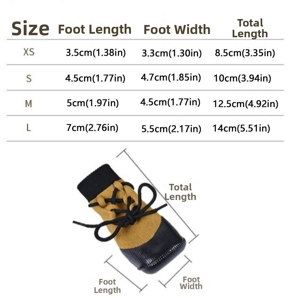 4PCS Adjustable Straps Dog Paw Protection Waterproof Elastic Dog Booties All Seasons