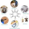 100Pcs Rust-Resistant Key Chain Clip 360 Degree Rotating Rotary Clasp Hook  Gift Making