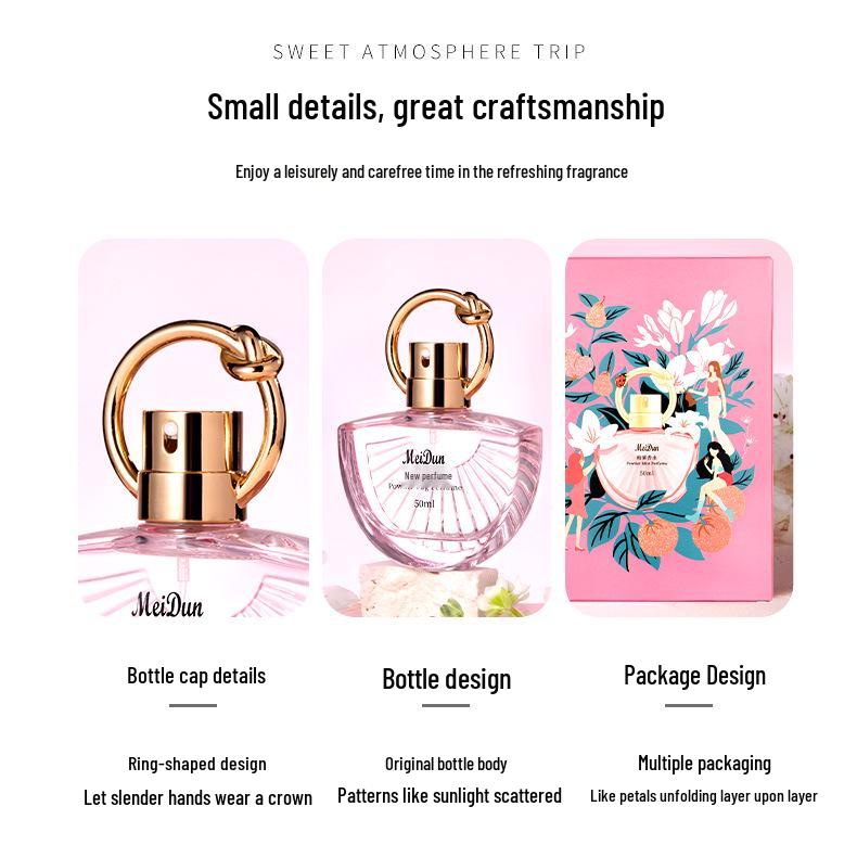 Meidon Golden Radiance Powder Mist: Long-Lasting Floral Fruity Eau De Toilette for Women