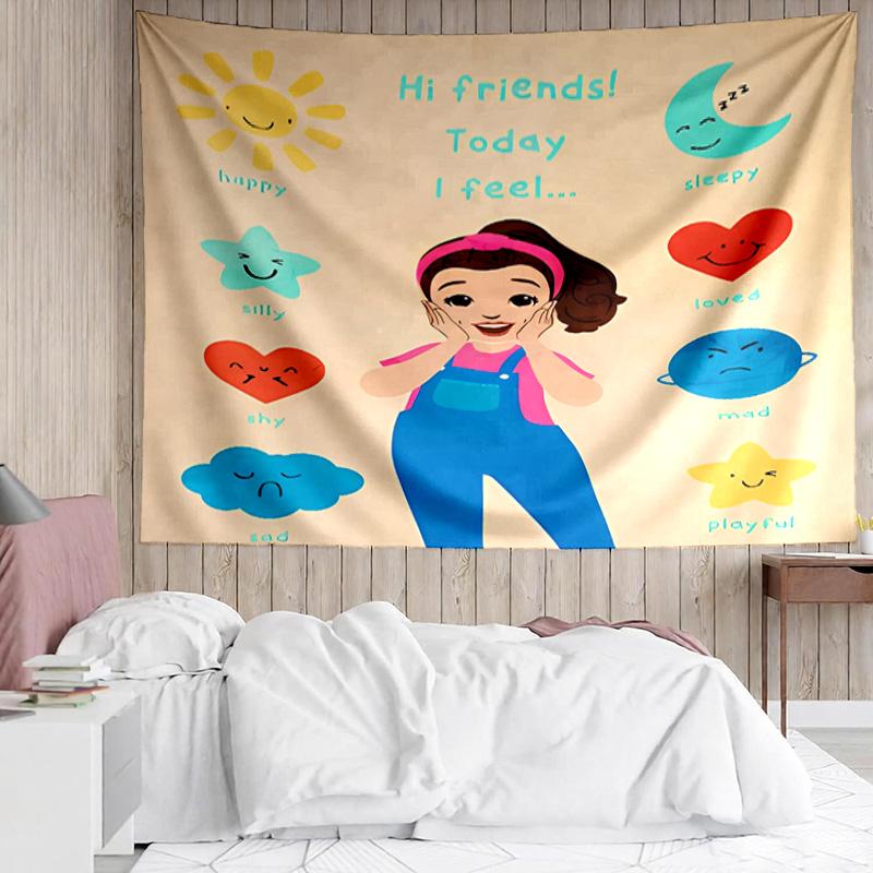Ms. Rachel Educational Adventures Tapestry for Bedroom Aesthetic Classroom Tapestries Wall Hanging for Living Room Dorm Office,Ideal Creative Gift