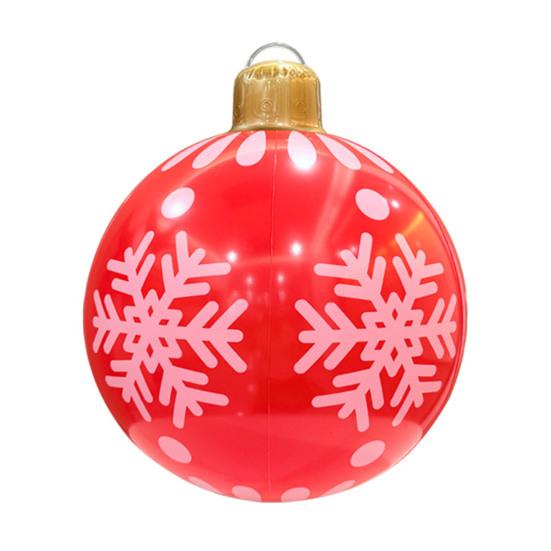 18.9 Inch Giant Inflatable Christmas Ball Outdoor Large PVC Blow Up Ball for Outside Yard Lawn Porch Decoration