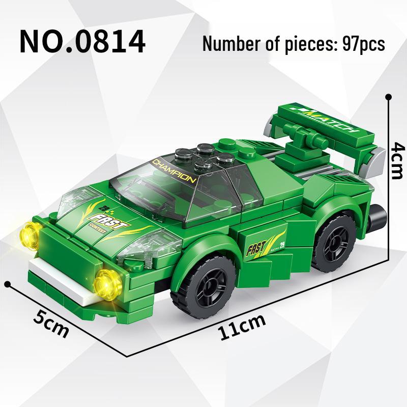 Образовательная модель гоночного автомобиля, совместимая с LEGO, игрушка из мини-строительных блоков