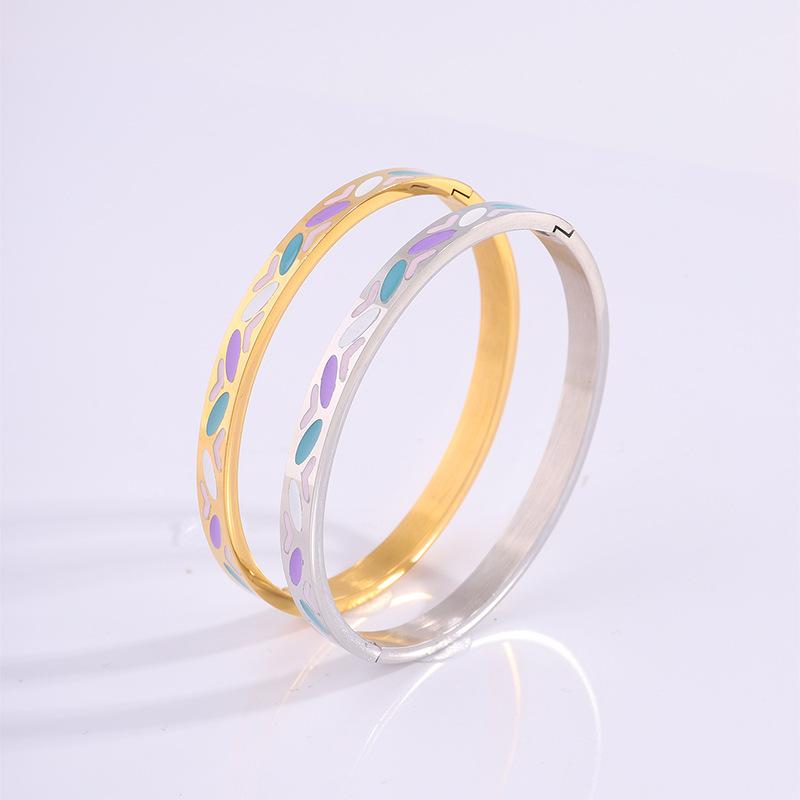 Light Luxury Love Enamel Drip Oil Buckle Women's Fashion Niche High-end Bracelet