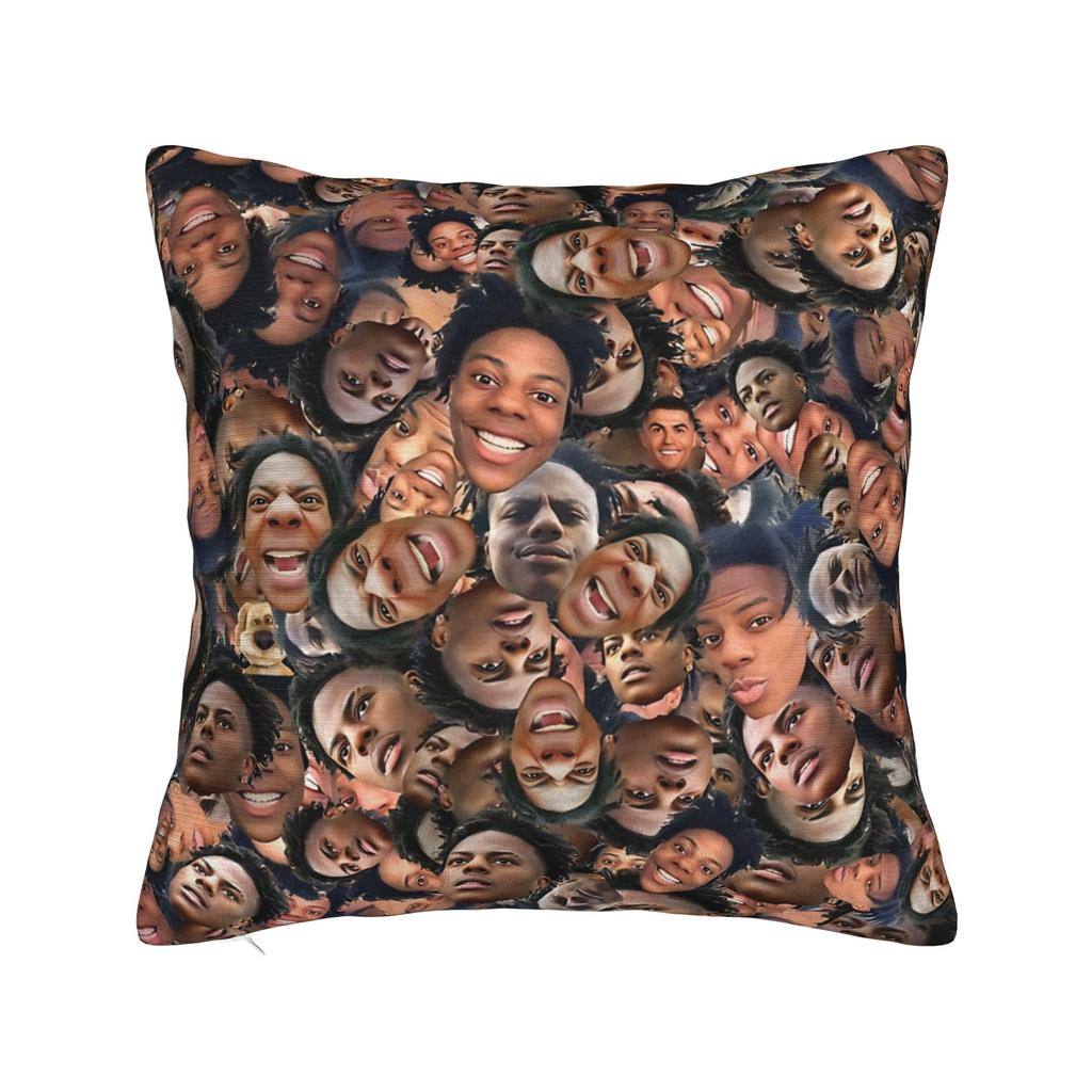 Funny Anchor Ishowspeed Square Pillowcases Polyester Sofa Cushion Case Cool Decorative Throw Pillow Case 40*40