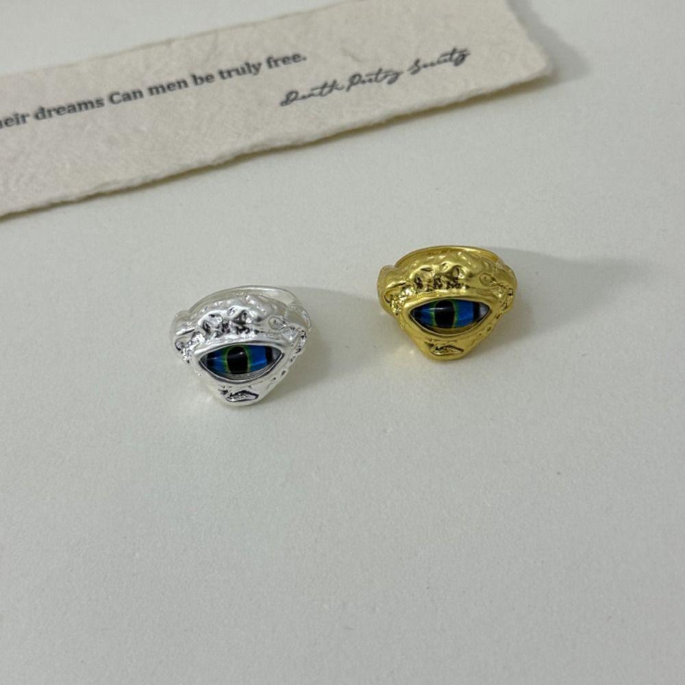 Korean Style Demon Eye Rings Geometric Gothic Rings Fashion Design Blue Eye Finger Buckle Friend