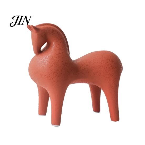 Artistic Horse Figurine Ceramic Abstract Figurine, Modern Statue for Home Office Frosted Texture Decor, Sculpture Ornament Living Room Tabletop Decor