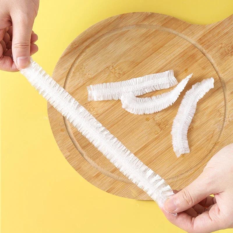 100/200/300/500 шт. Одноразовая пищевая пленка Saran Wrap для хранения фруктов и овощей, эластичная кухонная сумка для хранения свежести