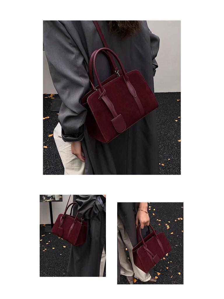 2025 Autumn Retro High-End Women's Single Shoulder Crossbody Bag, Lazy Style Boston Handbag