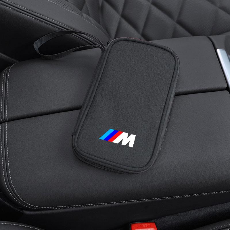 BBKN7 Для BMW M Performance E46 E90 Автомобильный декоративный орнамент Мини-технология маленький инструмент портативный чехол зарядное устройство USB-флешка сумка на молнии
