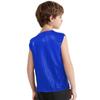 Boys Girls Dance Stage Performance Costume V Neck Sleeveless Asymmetrical Hem Button Metallic Plaid Vest