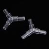 20PCS Transparent Acrylic 3 Way Fish Tank Line Tubing Joint Aquarium Y Shape Air Pump Soft Pipe Tee Connector